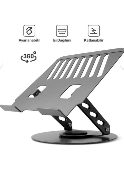 POWERWAY XR99 Yüksek Kalite Metal Ayarlı Laptop Macbook Uyumlu Notebook Tablet Tutucu Altlık Stand Soğutucu
